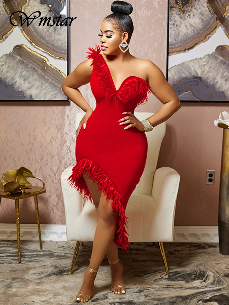 Wmstar Party Christmas Dresses Women's Clothing Bodycon Sweet Sexy Party Dress Summer Holiday Wholesale Bulk Lot Dropshipping