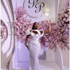 Customized Pearls Wedding Dresses Sequins Mermaid Bridal Gowns Beading Customized Slim Princess Sweep Train Bride Dress Vestidos