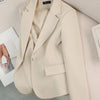 Women Blazer Ladies Red Green Beige Black Solid Female Business Work Wear Slim Formal Jacket Coat For Autumn Winter