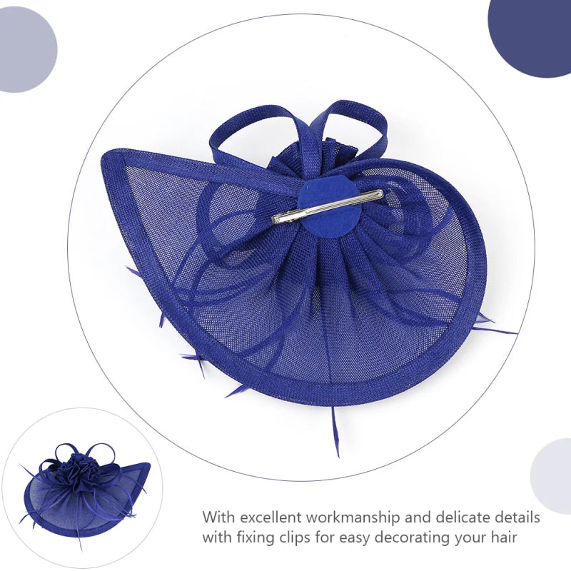 2023 New Tea Party Teardrop Sinamay Fascinator Kentucky Derby Hat Fascinator Pillbox Hat Headband for Cocktail
