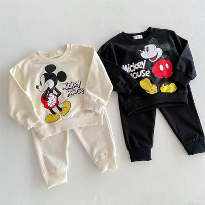 Fashion Brand Children's Tracksuit Printed Mickey Mouse Baby Clothes Girl Boy Long Sleeved Suit Sweatshirt + Sweatpants 2pc/set - MAGUSTA BEAUTY