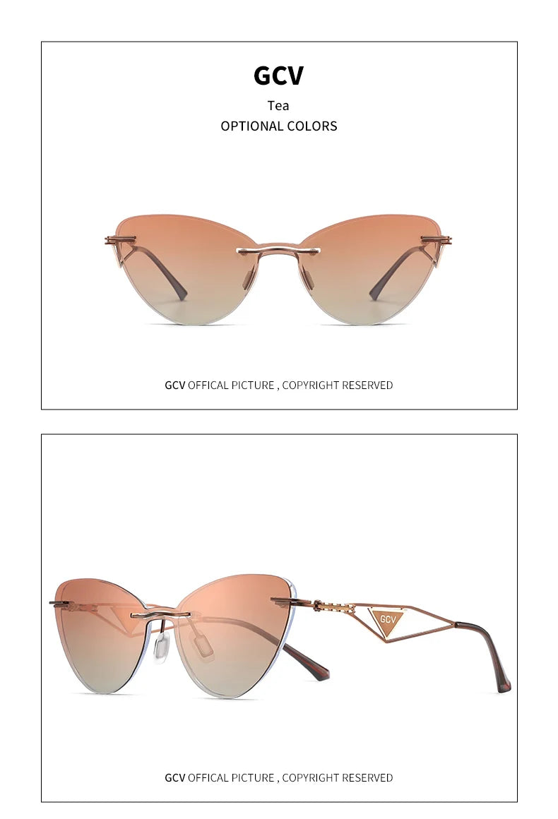 GCV Brand new Women 2 In 1 Polarized Sunglasses Anti blue light glasses butterfly frame multifunctional Medical applicability