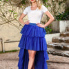 Women Tiered Short Skirts Fluffy Tulle Multi-layer High-Low Petticoat A Line Elastic Waist Underskirt Carnival Party Tutu Skirts