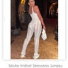 Sibybo Tassel Hollow Out  Overalls For Women Studded Diamond Strapless Backless Jeans Street Fashion Trend Jumpsuite Femme