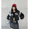 American Retro Spice Girls Tide Brand Short Trench Coat Women Y2K High Waist Motorcycle Wind Red High Street Baseball Uniform