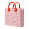 EVA Large Leather Shoulder Bag Handbag Tote Bag Storage for Women Casual Waterproof Beach Bag Hole Fit Charm Fashion Storage Bag