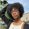 10 Inch Afro Kinky Curly Bob Wig With Bangs Curly Pixie Cut Glueless Wigs Machine Made Brazilian Human Hair Wigs For Black Women