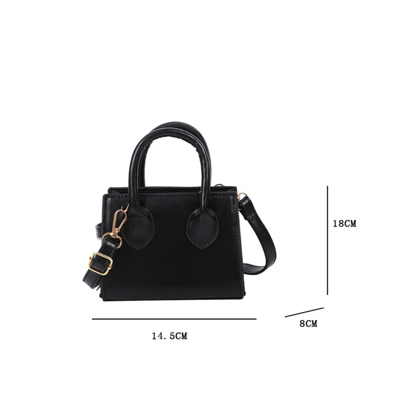 Yogodlns Vintage Mini Crossbody Bag Women PU Leather Small Messenger Bag Elegant Shoulder Bag Designer Handbag Casual Lady Purse