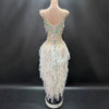 New sexy side slit dance performance costume, birthday party, socialite live house outfit