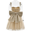 Fantoye Glitter Bright Silk Sparkling Bow Women Dress Apricot Spaghetti Strap Mini Dress Female Spring Slim Elegant Party Dress
