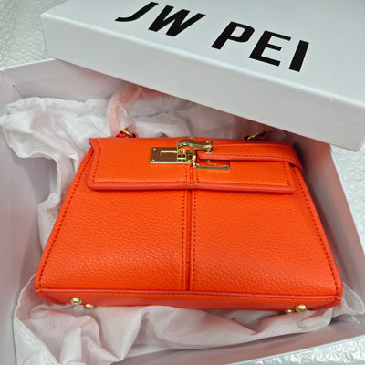 2025 New Orange Color JW PEI Women's Handbag Elise Designer Fashion  Tote Bag Small Square Crossbody Bag Premium Women Bag