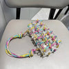 Handle Rhinestones Evening bag silver Crystal handmade Bags for Women Purses and Handbags Luxury Designer banquet bag