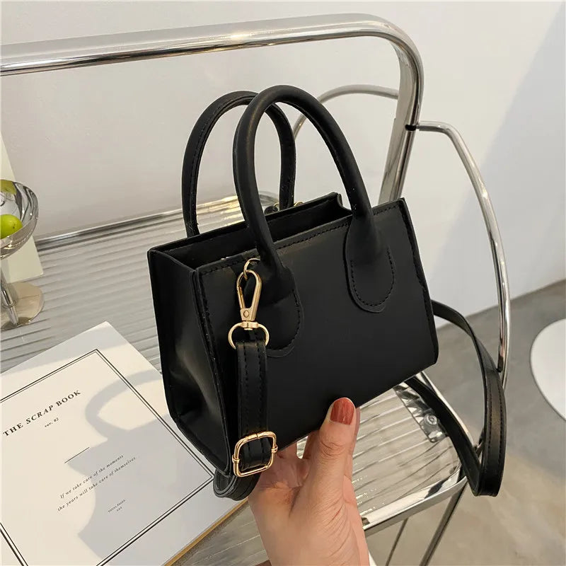 Yogodlns Vintage Mini Crossbody Bag Women PU Leather Small Messenger Bag Elegant Shoulder Bag Designer Handbag Casual Lady Purse