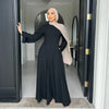 Clothes for Muslim Women Solid Robe Malay Turkey Dubai Zipper Cardigan Robe Fashion Simplicity Summer Dress Abayas for Women