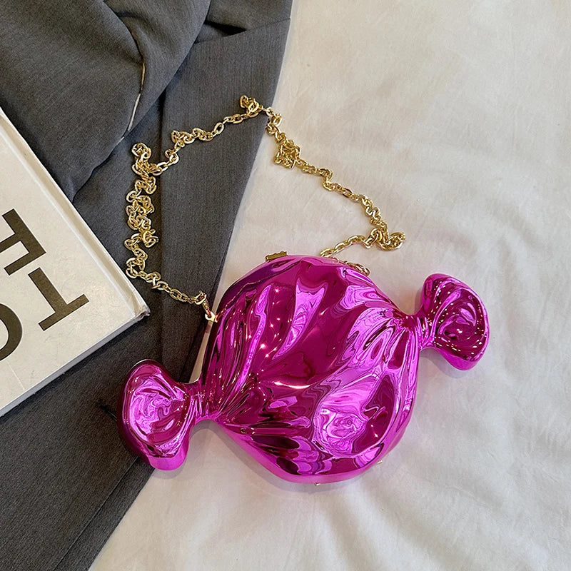 Acrylic Evening Clutch Bag For Women Luxury Shoulder Bag Handbag And Crossbody Bags Party Prom Wedding Shiny Candy Design Purse