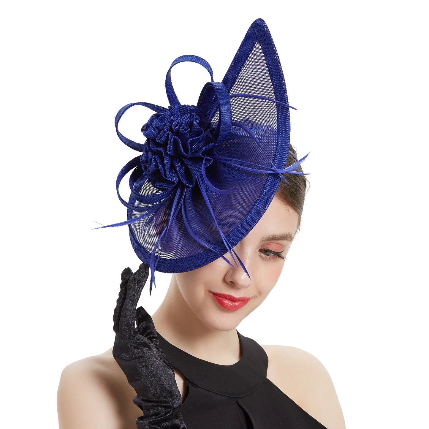 2023 New Tea Party Teardrop Sinamay Fascinator Kentucky Derby Hat Fascinator Pillbox Hat Headband for Cocktail