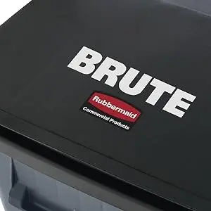 Commercial Products BRUTE Rollout Trash/Garbage CanBin with Wheels 50GAL Blu  for Restaurants Hospitals Offices Back of Hous