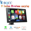 BQCC 9 "carplay Wireless mirror link Android auto Truck HD display with touch  music video player FM transmitting AUX audio
