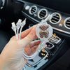 MINISO Retractable 3 in1 Fast Charge Data Cable Car Fast Charge Line Type-C For iphone samsung huaw Dual USB Car Charger