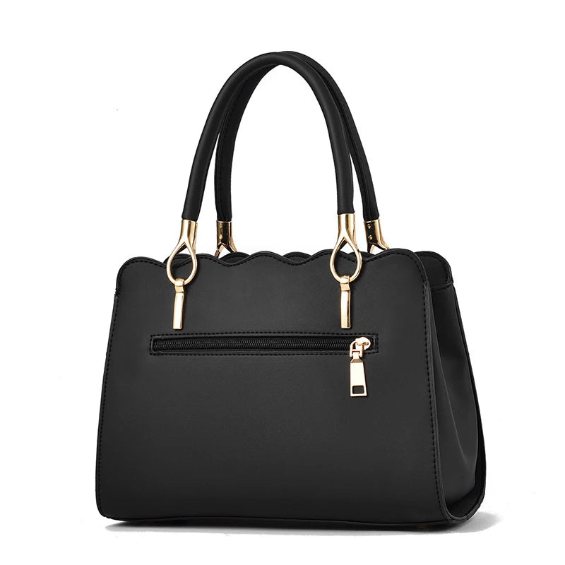 New Fashion Middle Aged Mom Shoulder Crossbody Bag Large Capacity Women's Handbag with Pendant