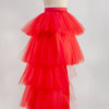 Women Tiered Short Skirts Fluffy Tulle Multi-layer High-Low Petticoat A Line Elastic Waist Underskirt Carnival Party Tutu Skirts