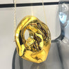 Golden Evening bag Purses and handbag luxury Designer shoulder bags funny shape Party Wedding Acrylic Shiny Clutch purse