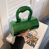 Women Mini Evening Bag Metal Handles Wallet Shoulder Bag Solid Color Clutch Bag Large Capacity Everyday Shoulder Bag Daily Bag
