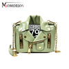 Luxury Designer PU Leather Rivet Zipper Mini Jacket Bag Fashion Crossbody Lady Bags Personality Purses & Handbags for Women
