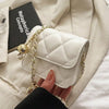 Simple And Versatile Texture Mini Bag With Gold Ball Chain Strap Shoulder Bag Crossbody Bag 	Purse Women's Bag