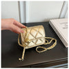 Simple And Versatile Texture Mini Bag With Gold Ball Chain Strap Shoulder Bag Crossbody Bag 	Purse Women's Bag