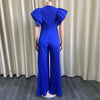 White Blue Yellow Red One-piece Short Sleeve Overalls For Women Pants Jumpsuit Wedding Evening Party Clothing Plus Size Bodysuit
