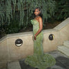 Gorgoues Green Prom Dresses 2025 Luxury Beading Mermaid Girl Party Dress Long  Aso Ebi Birthday Graduation Gowns Customized
