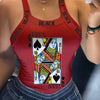 Fashion Women's Sexy Sling Print T-Shirt Small Vest Top Summer Casual Cool Sleeveless Top