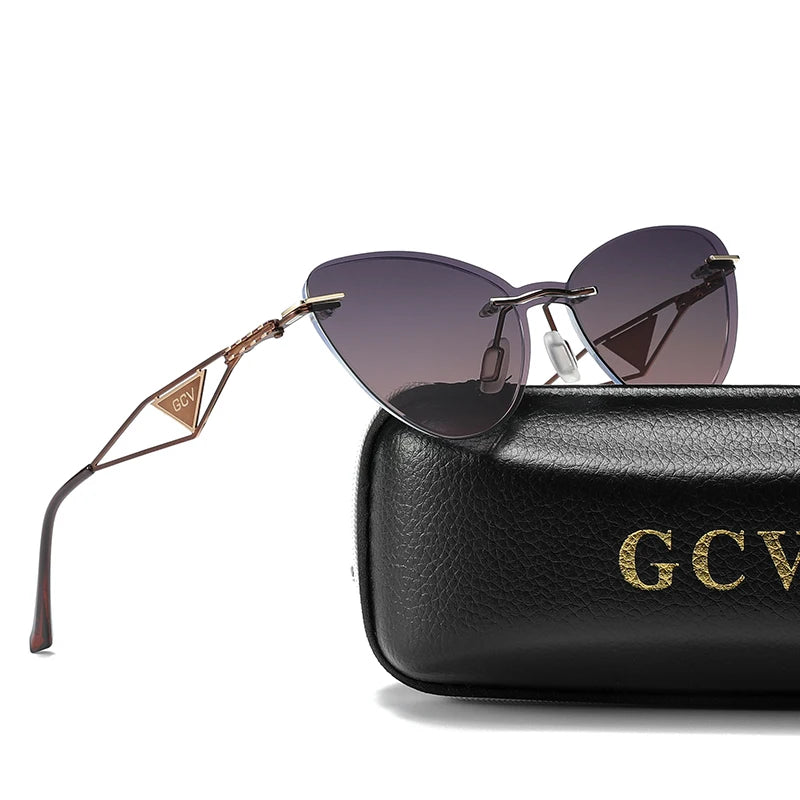 GCV Brand new Women 2 In 1 Polarized Sunglasses Anti blue light glasses butterfly frame multifunctional Medical applicability