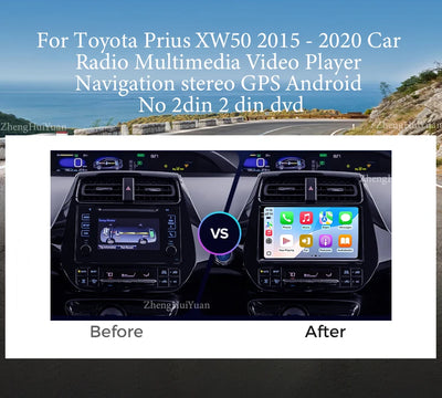 Android 14 Car Radio For Toyota Prius XW50 2015 - 2020 AI Voice Wireless Carplay Multimedia Video Player Navigation GPS Stereo