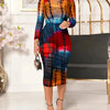2024Spring Summer Women 3PCS Crop Top & Shorts Set with Tropical Print Sheer Mesh Bodycon Dress Sexy Lady Three Piece Dress Set