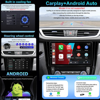 Android Auto Carplay For Ford Fiesta 2009-2017 Car Radio GPS Navigation Multimedia Video Player Tools Head Unit 4G BT No 2din