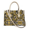 Women Pu Handbag Custom Wholesale Polynesian Tribal Floral Design Women Shoulder Bag Large Capacity Travel Temperament Women Bag