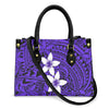 Women Pu Handbag Custom Wholesale Polynesian Tribal Floral Design Women Shoulder Bag Large Capacity Travel Temperament Women Bag