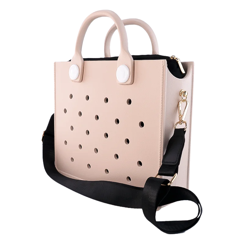 EVA Large Leather Shoulder Bag Handbag Tote Bag Storage for Women Casual Waterproof Beach Bag Hole Fit Charm Fashion Storage Bag