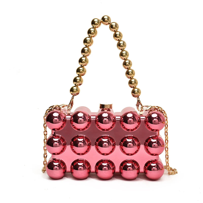 Acrylic Clutch Purse For Women Bubble Crossbody Purse Detachable Strap Square Handbag Wedding Prom Party Leisure Shopping Bag