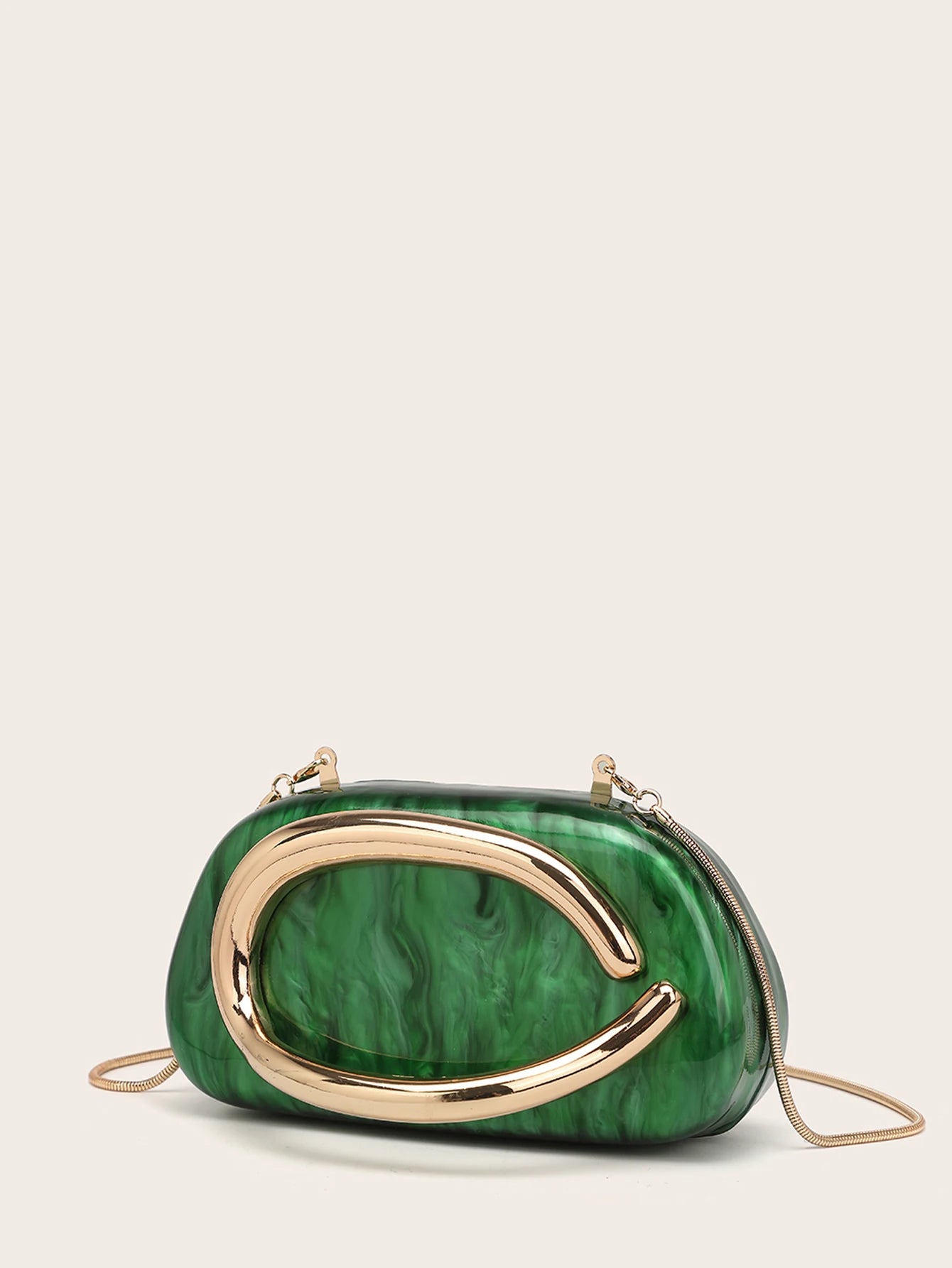 Women Acrylic Clutch Box Handbag Metal Handle Evening Bag Trendy Ladies Shoulder Crossbody Purse for Wedding Prom Cocktail Party