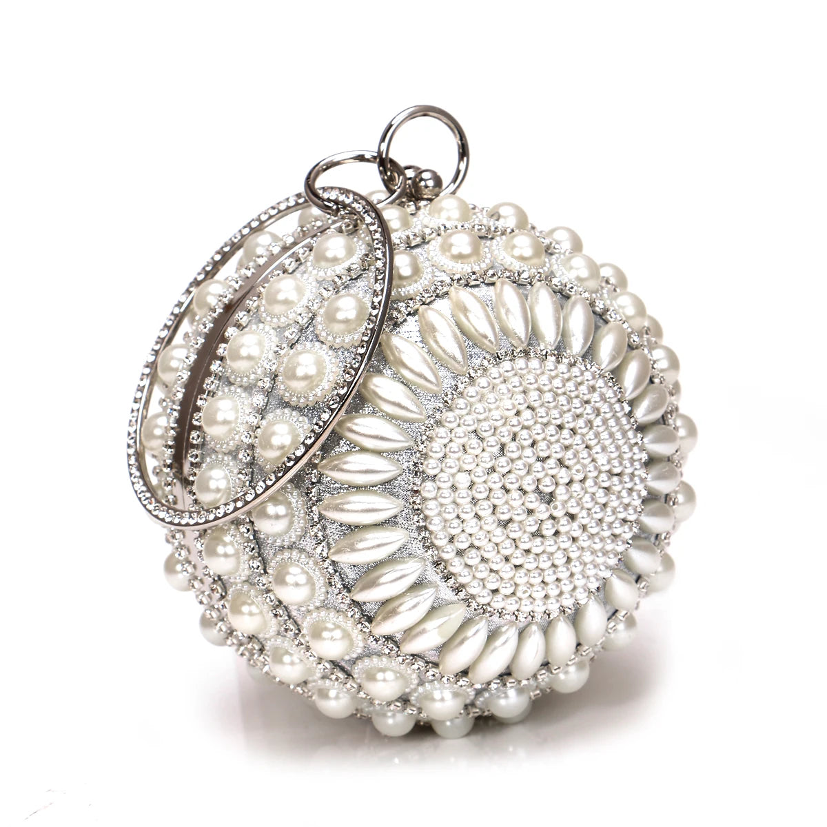 Women Evening Bags Pearl Lady Clutch Bags Beading Diamonds Party Wedding Prom Glitter Banquet Handbags Ball Design Handle Glamor