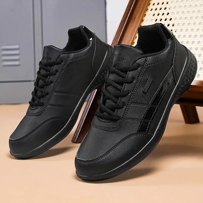 NKLSA New Men's Shoes Spring Autumn Waterproof Walking Sneakers Casual Men Leather Sneakers Non-Slip Shoes Mens Tennis Shoes
