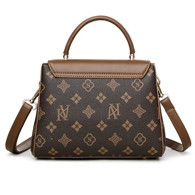 Bags for Women, Printed Fashionable Hand-Held Locks, Commuting Small Square Bag, Fashionable and Versatile Shoulder Crossbody Ba