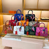New Birkin Bag Handbag Lychee Grain Large Capacity Advanced Sense Kelly Bag Single Shoulder Crossbody Bag for Women