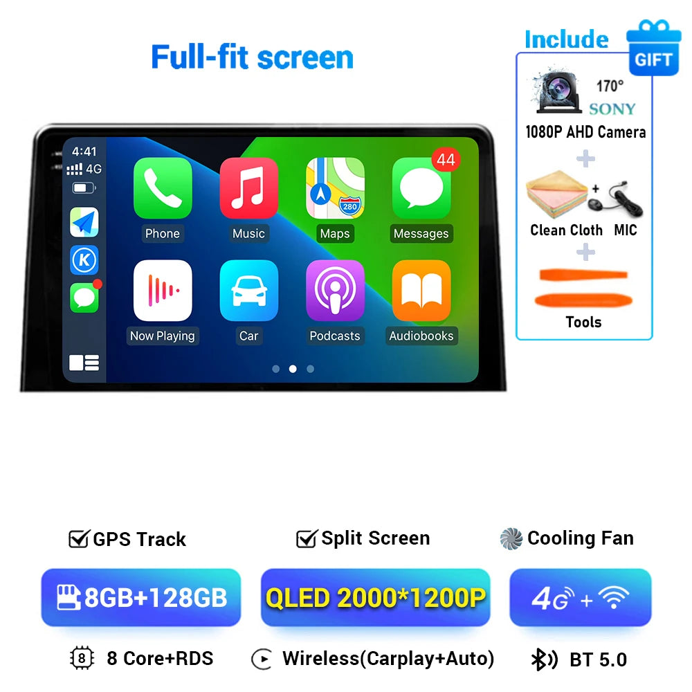 Android 14 Carplay Car Radio Stereo Multimedia Video Player For Citroen Berlingo 2019 Peugeot Partner Rifter 2020 For Opel Combo
