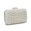 Beading Women Clutch Bags Pearl Hollow Out Metal Chain Shoulder Handbags Flap Glitter Rhinestones Party Dinner Prom Cocktail Eve