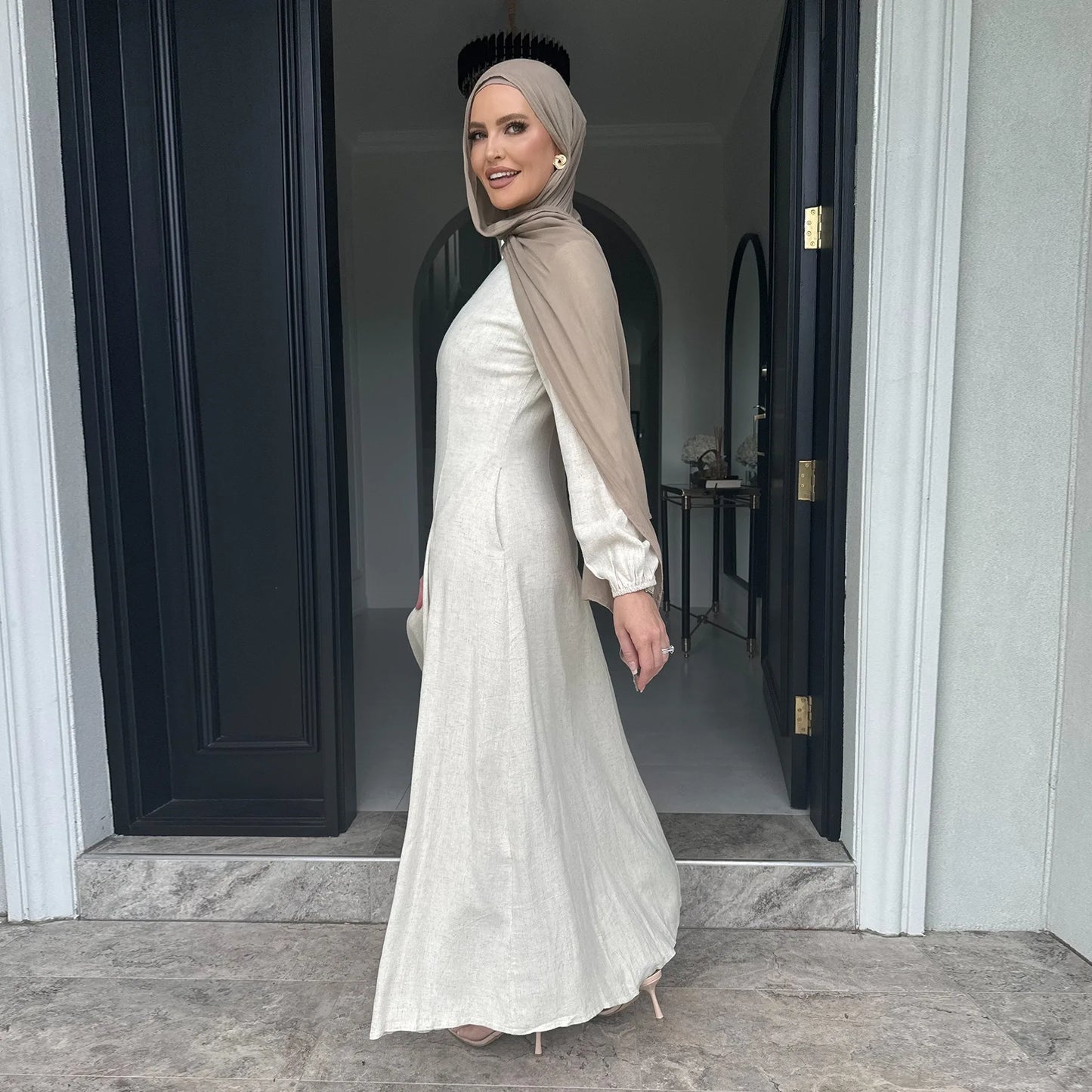 Muslim Abaya Women Dresses Solid Slim Jalabiya Eid 2025 Ramadan Morocco Islam Vestidos Largos Arab Long Robe Dubai Abayas Kaftan