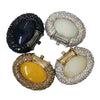 XIYUAN Oval Shaped Crystals Evening Clutch Bags Women Boutique Diamond Clutch Purses And Handbags Bridal Wedding Gem Phone Purse